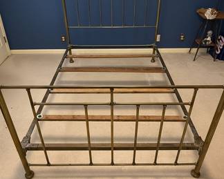 Antique Brass Spindle Bed Frame