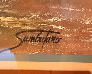 Sambataro Landscape Print - Stone Bridge and Waterfall