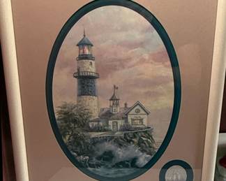 Thomas Kinkade "A Light in the Storm" Lighthouse Print