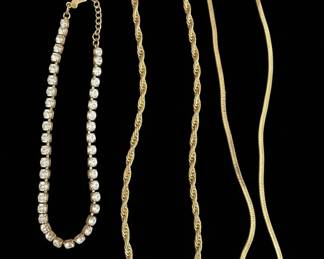 Assortment of 10K and 14K Gold Necklaces