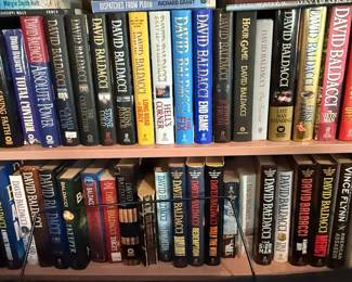 Collection of David Baldacci and Vince Flynn Hardcover Novels