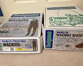 Hodgman Wadelite Breathable Waders and Wading Shoes - New In Box