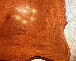 Mid Century Broyhill Conover Furniture Co. Oak Dining Table and Cane Back Chairs Set