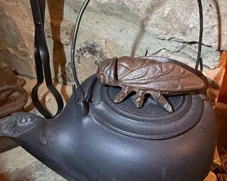 Cast Iron Bug Box and Kettle