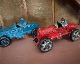 Cast Iron Race Cars with Drivers - Hubley or Kenton