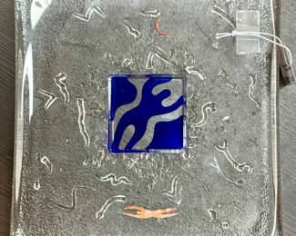 Hand Made Art Glass "Swimming Pool"