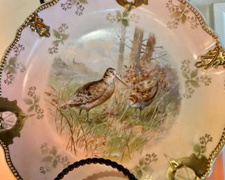 Large Selection of Vintage & Antique Hand Painted Porcelain Decorative Plates 