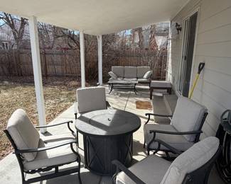 Matching Patio Chairs and gas fire pit