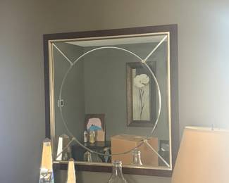 Mirror, lap and decorations 