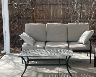 Patio table and bench