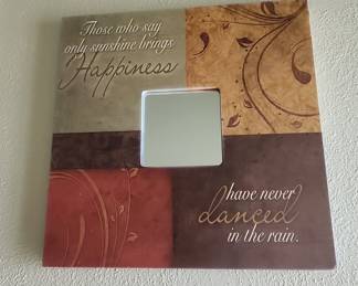 Inspirational Quote Wall Decor with Mirror