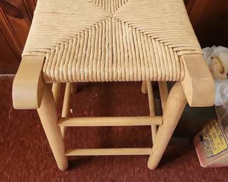 Rush Seat Stool qty 3