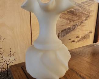 Fenton Opalescent Glass Vase