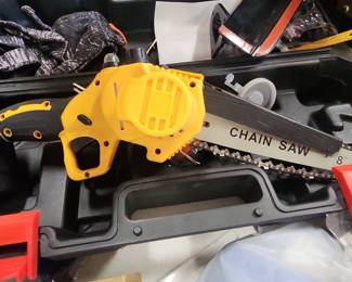 Cordless Electric Chainsaw Kit with 8-inch Bar and Accessories