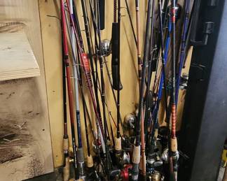 Assorted Fishing Rods and Reels