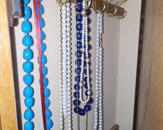 Assorted Vintage Necklaces including Lapis Lazuli and Faux Pearls