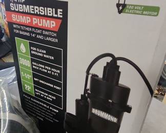 Drummond 1/4 HP Submersible Sump Pump with Tether Float Switch