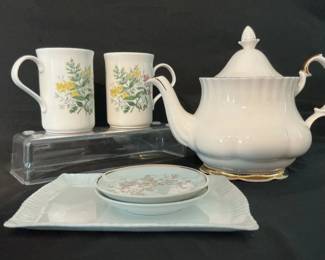 Royal Albert China Tea Pot And Assorted Collectibles