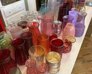 Colorful Vases / Jars used for wedding centerpieces