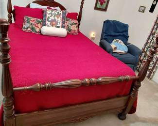 Lenoir Furniture Co. Bedframe  Mattress Set With Linens 