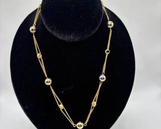 Etienne Aigner Adjustable Golden Necklace