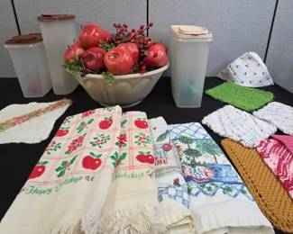 Tupperware Storage Containers Large Bowl Of Artificial Apples