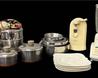 Vtg Revere Ware Pots, Krups Blender So Much More Kitchen Items