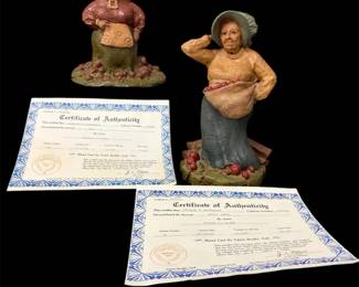 Vtg Thomas F Clark Mom Apple Annie Figurines