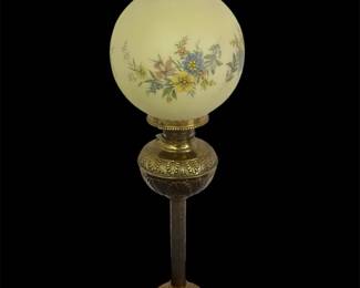 Vintage Brass Globe Table LampTested
