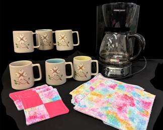 Black Decker Programmable Coffeemaker, 6 Pottery Mugs  More