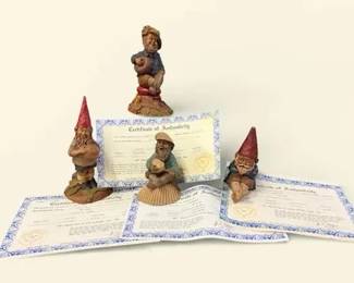 Vtg 4 1980s Thomas F Clark Gnomes