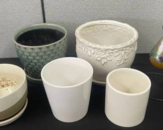 Ceramic Planters And Pottery Lot