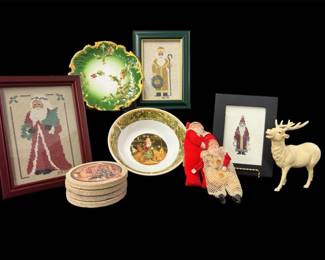 Vintage Santa Christmas Decor