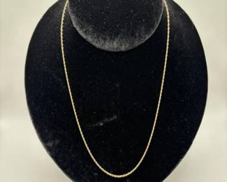 18 14K Yellow Gold Necklace