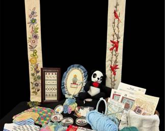 Vtg Handmade With Love Bells Pulls Lots More