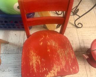 Child’s red chairs