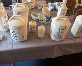 Blue white canisters from Czech 