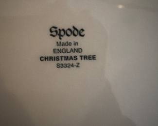 Back of Spode Christmas tree plates 