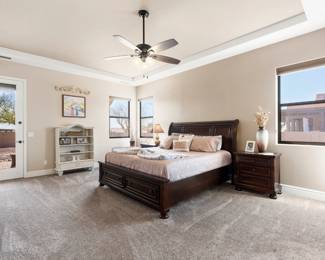 4 Piece king bedroom set with Purple mattress. 