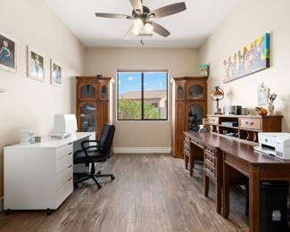 White dresser. 2 hutches and 3 piece desk set with chair. 