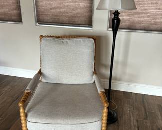 chair and lamp