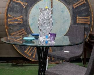 Very Large Antique Cast Iron Clock Face probably out of a train station or clock tower. 