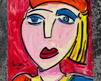 Peter Robert Keil Original Painting Striking modern expressionist painting by Peter Robert Keil featuring bold figures and vibrant colors. Thick impasto brushwork and signature Keil style. A lively, collectible contemporary artwork perfect for modern interiors or art collectors.