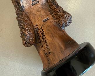 1995 Bronze Kitty Cantrell Cocker Spaniel Sculpture