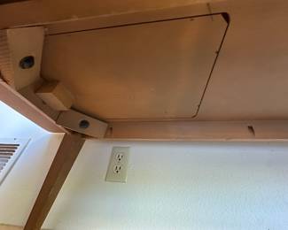 Mid Century Angled Leg Coffee Table with Unique Tile Design Motif