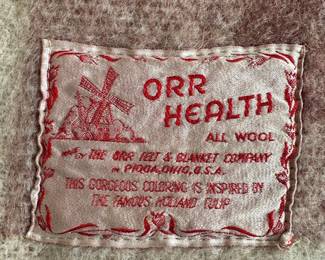 Orr Health Dusty Pink & Cream Wool Blanket