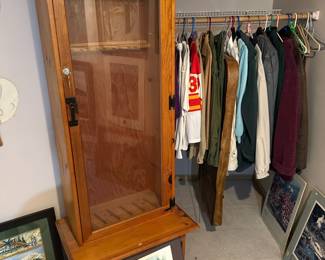 Antique Knotty Pine Gun Cabinet