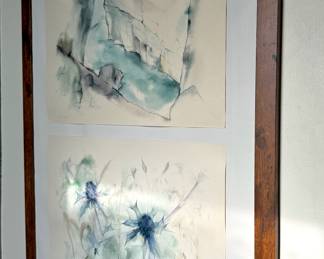 Framed 2-Piece Klaus Meyer Gastor Watercolors