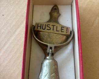 Brass "Hustle" Door Knocker Bell
