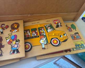 Vintage Wooden Peg Puzzles